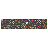 Music Notes Pattern Print Design 02 Table Runner