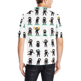 Cute ninja katana sword pattern Men's All Over Print Polo Shirt
