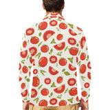 Tomato pattern Men's Long Sleeve Polo Shirt