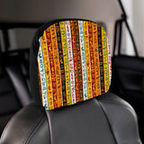 Egypt Hieroglyphics Pattern Print Design 01 Car Headrest Cover