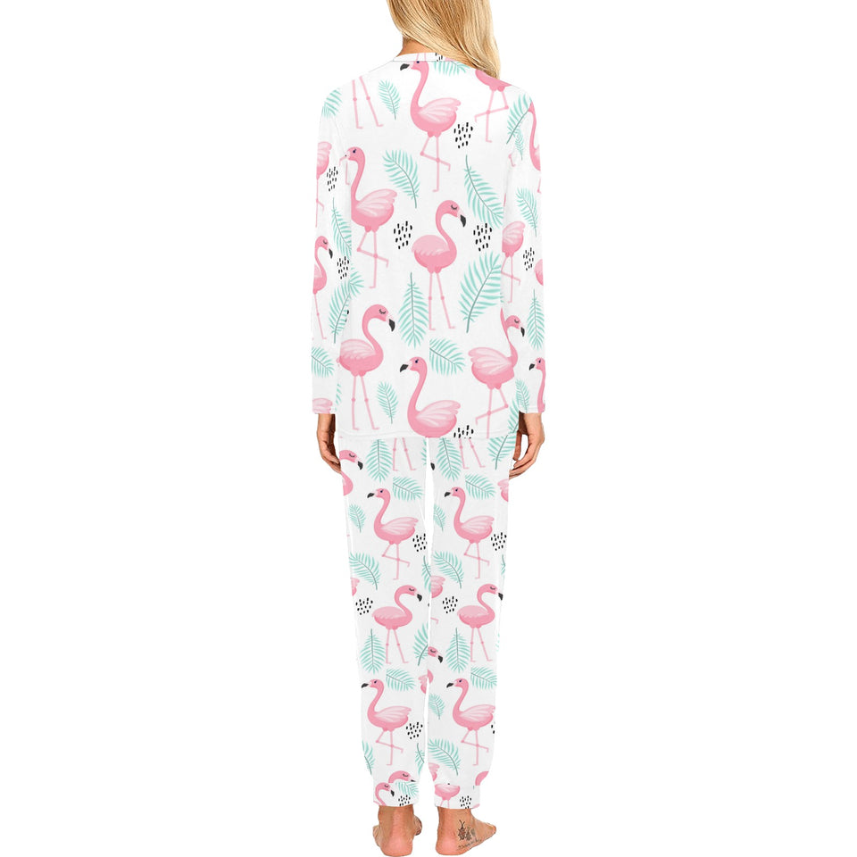 Cute flamingo pattern Women's All Over Print Pajama Set