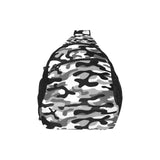 Black white camouflage pattern All Over Print Chest Bag