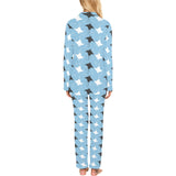 Stingray Pattern Print Design 03 Women's Long Pajama Set