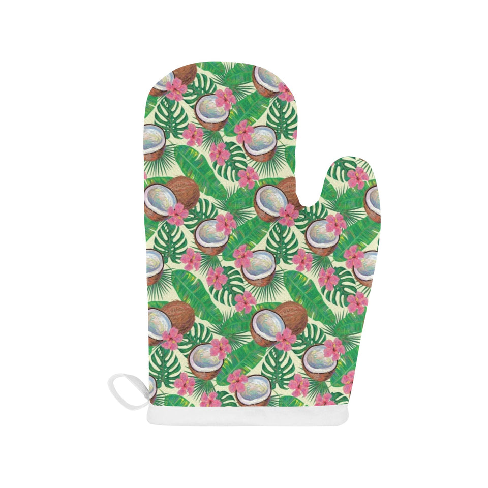 Coconut Pattern Print Design 01 Heat Resistant Oven Mitts