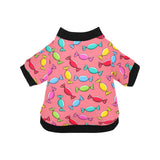Colorful wrapped candy pattern All Over Print Pet Dog Round Neck Fuzzy Shirt