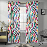 Colorful zebra skin pattern Gauze Curtain