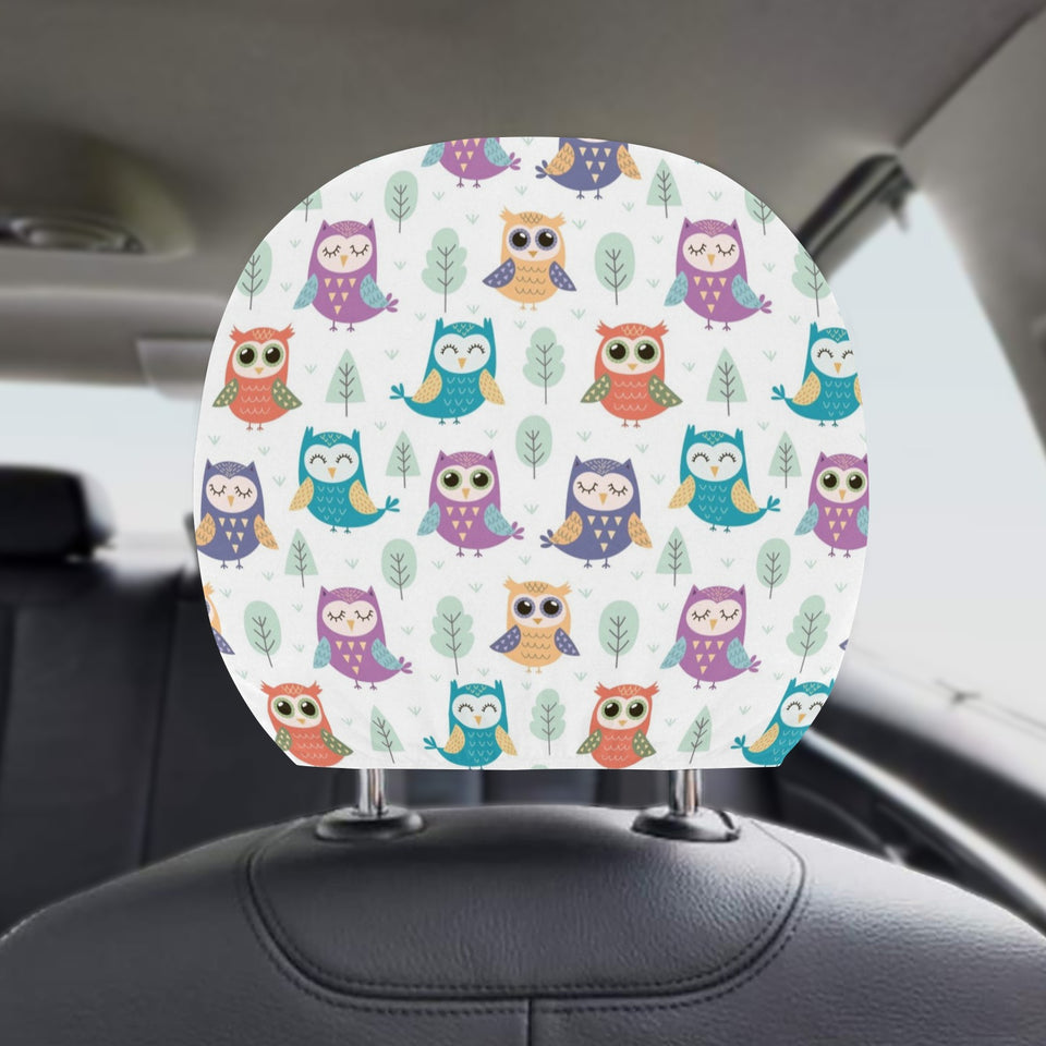 Cute owl pattern Car Headrest Cover