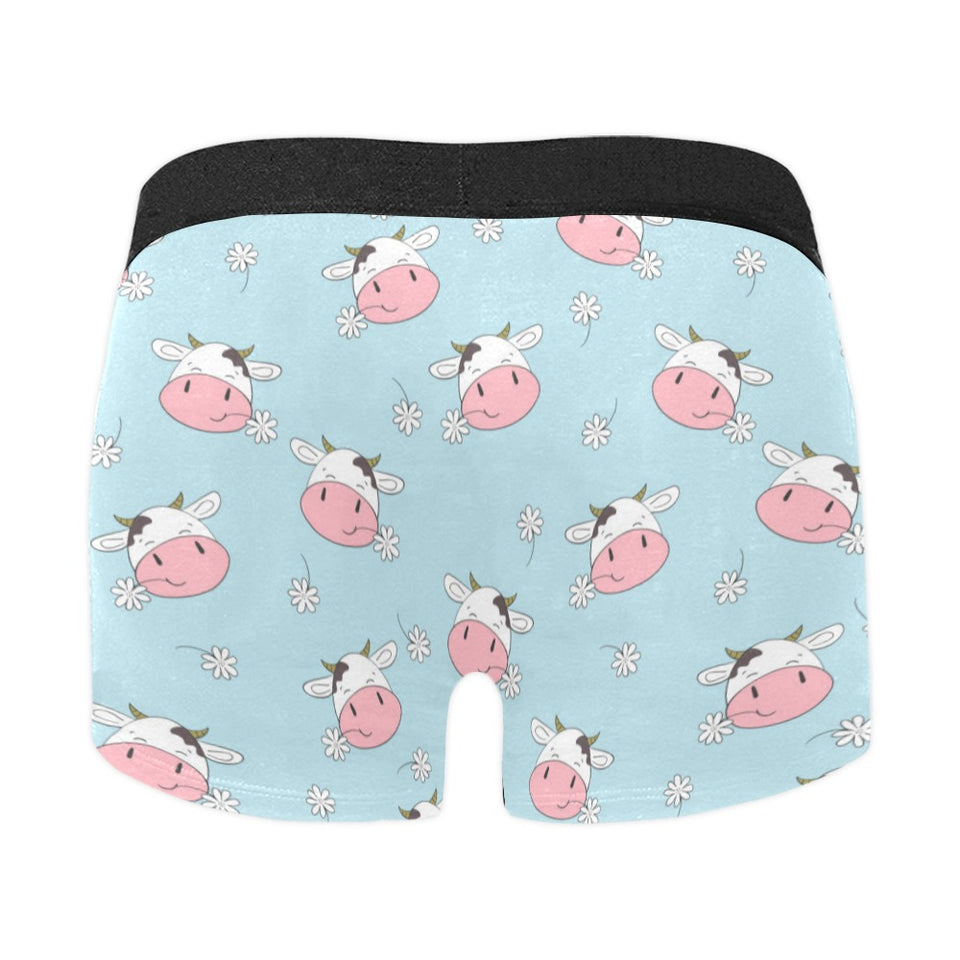 Cute cow flower pattern Men's All Over Print Boxer Briefs Men's Underwear