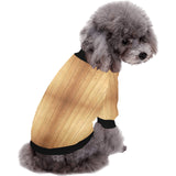 Wood Printed Pattern Print Design 05 All Over Print Pet Dog Round Neck Fuzzy Shirt
