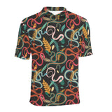 Colorful snake plant pattern Men's All Over Print Polo Shirt