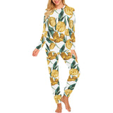 yellow tulips pattern Women's All Over Print Pajama Set