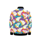 Colorful crow illustration pattern Kids' Boys' Girls' Bomber Jacket