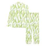 Green Peas Pattern Print Design 03 Women's Long Pajama Set