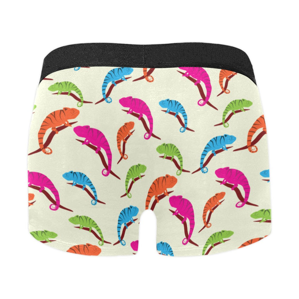 Colorful Chameleon lizard pattern Men's All Over Print Boxer Briefs Men's Underwear