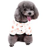 Sushi pattern All Over Print Pet Dog Round Neck Fuzzy Shirt