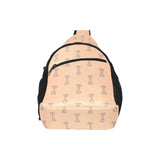 Engine Piston Cream Background Pattern Design 04 All Over Print Chest Bag