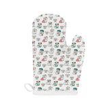 English Bulldog Pattern Print Design 03 Heat Resistant Oven Mitts
