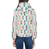 Surfboard Pattern Print Design 02 Women's Padded Hooded Jacket