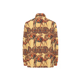 Camel polynesian tribal design pattern Women's Long Sleeve Polo Shirt