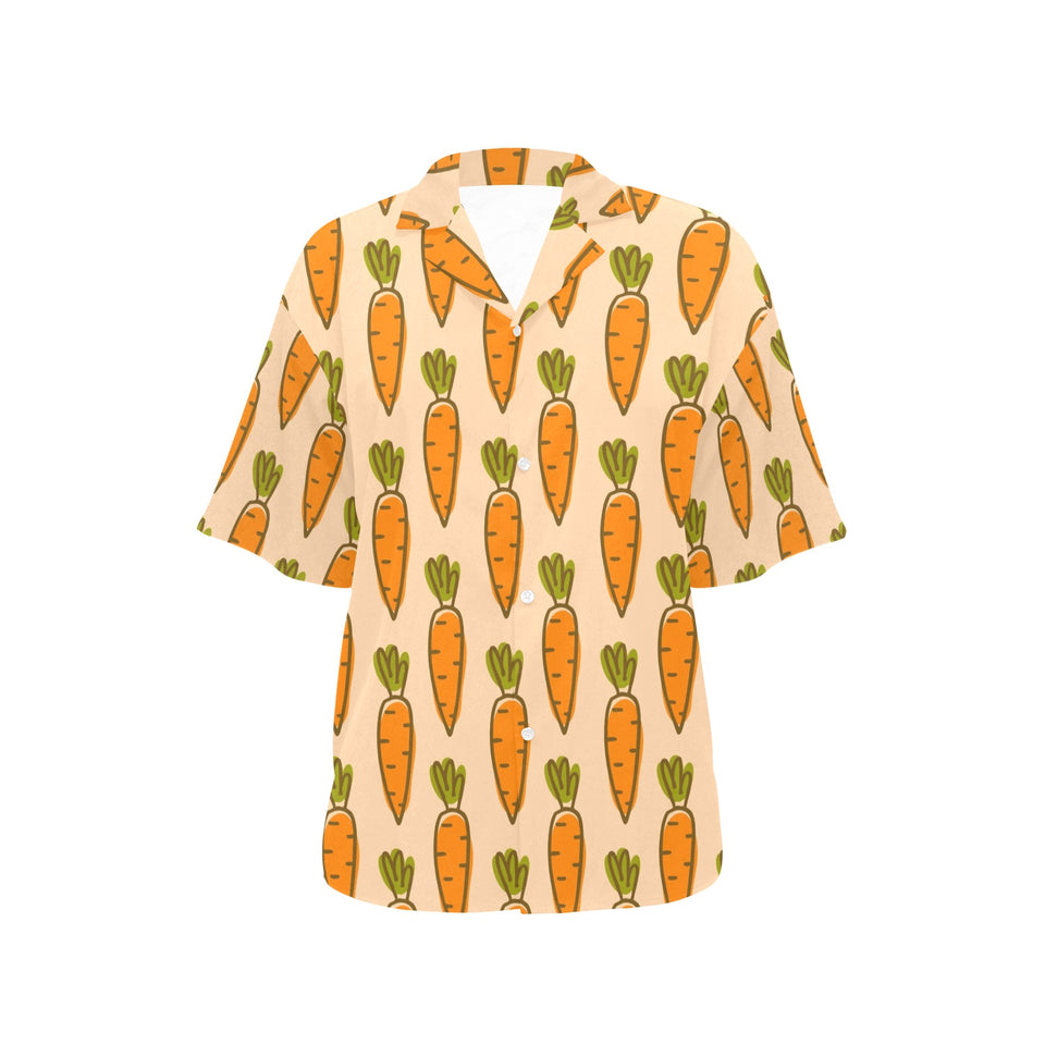 Carrot Pattern Print Design 04 Women's All Over Print Hawaiian Shirt