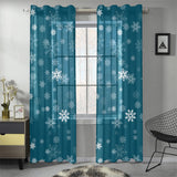 Snowflake pattern dark background Gauze Curtain