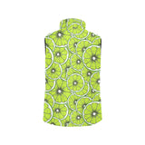 Slices of Lime design pattern Women's Padded Vest