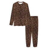 coffee bean pattern Women's All Over Print Pajama Set