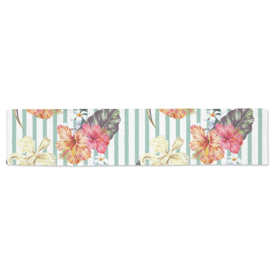Colorful orchid flower pattern Table Runner