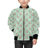 Hippopotamus Pattern Print Design 02 Kids' Boys' Girls' Bomber Jacket