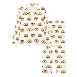 Pretzels Pattern Print Design 02 Women's Long Pajama Set