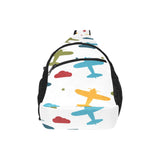 Airplane star cloud colorful All Over Print Chest Bag