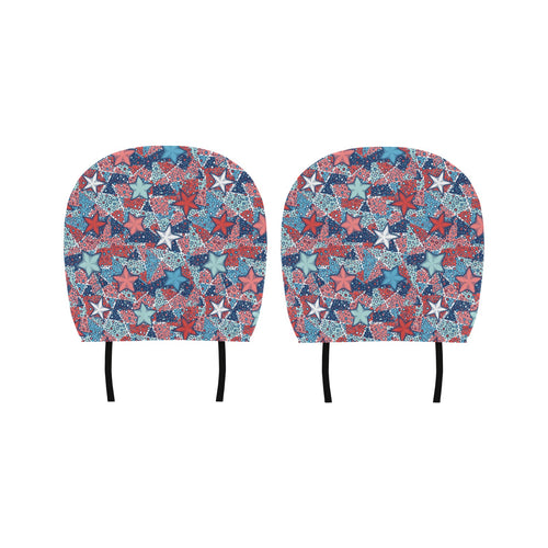 Hand drawn colorful starfish Car Headrest Cover