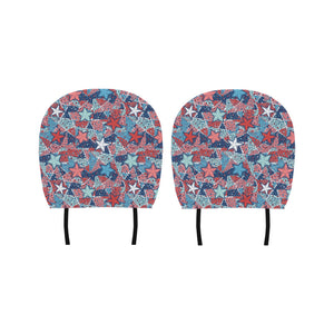 Hand drawn colorful starfish Car Headrest Cover
