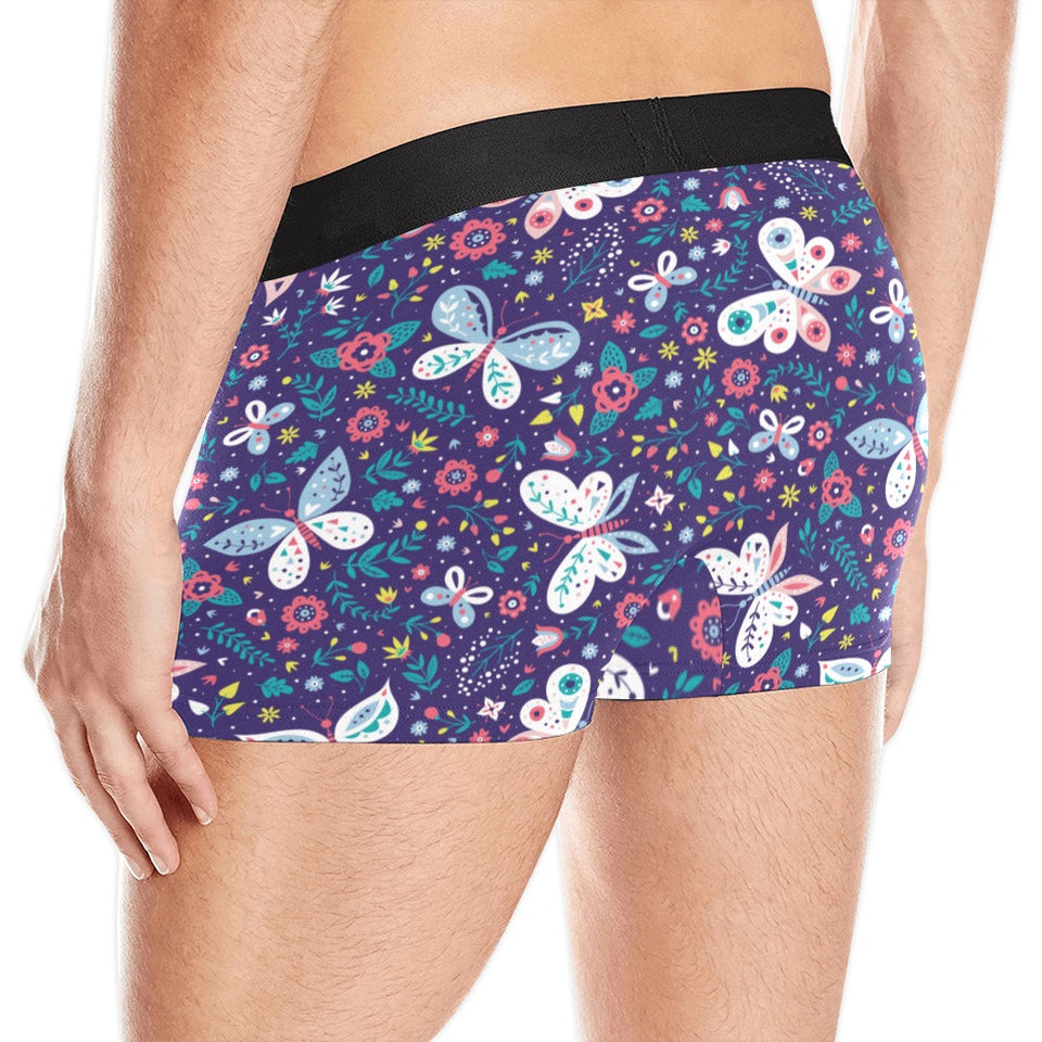 Colorful butterfly flower pattern.eps Men's All Over Print Boxer Briefs Men's Underwear