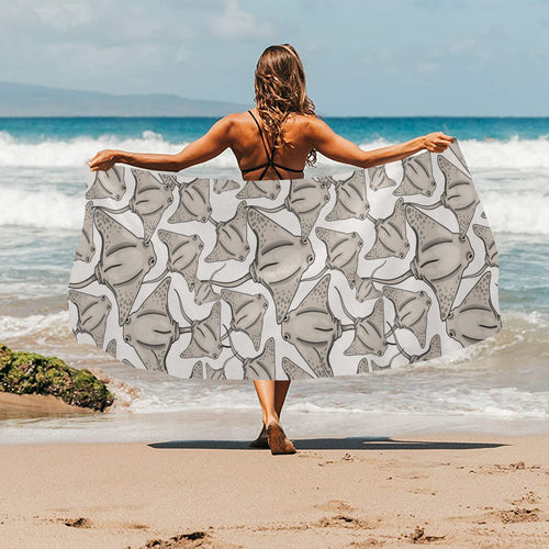 Stingray Pattern Print Design 05 Beach Towel