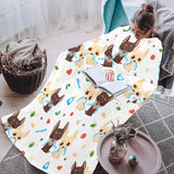 Cute Chihuahua dog pattern Blanket Robe with Sleeves