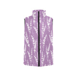 Lavender flowers purple pattern Men's Padded Vest