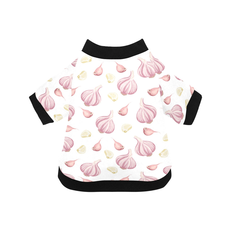 Garlic pattern All Over Print Pet Dog Round Neck Fuzzy Shirt