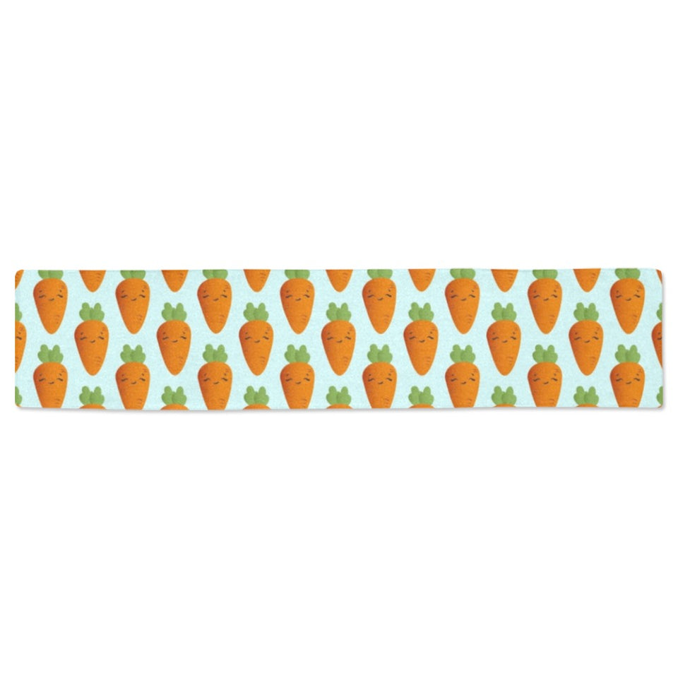 Carrot Pattern Print Design 03 Table Runner