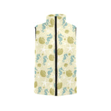 Seahorse shell starfish pattern background Women's Padded Vest