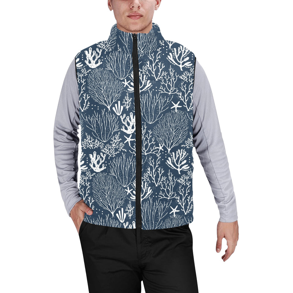Coral Reef Pattern Print Design 05 Men's Padded Vest