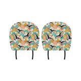 Eagle Pattern Print Design 02 Car Headrest Cover