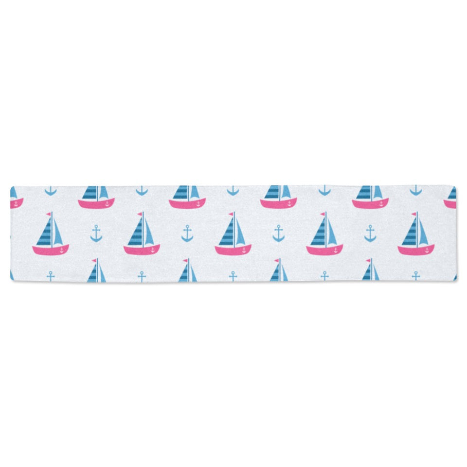 Sailboat anchor pattern Table Runner