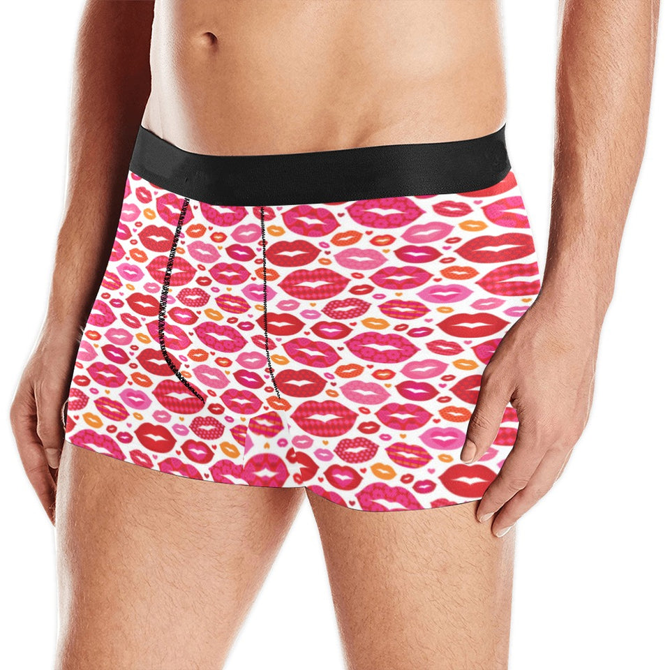 Lips Pattern Print Design 01 Men's All Over Print Boxer Briefs Men's Underwear