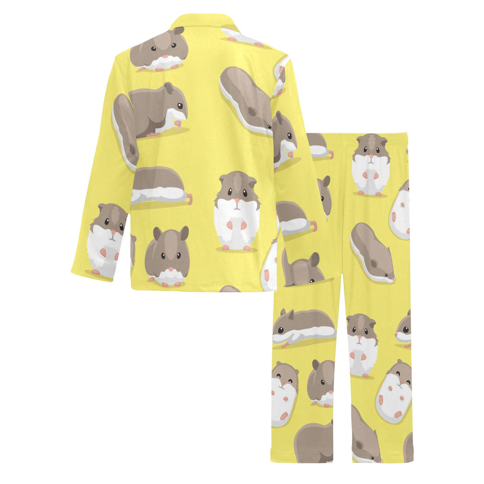 Cute Hamster pattern Men's Long Pajama Set