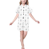 Penguin pattern Kids' Boys' Girls' V-Neck Short Pajama Set
