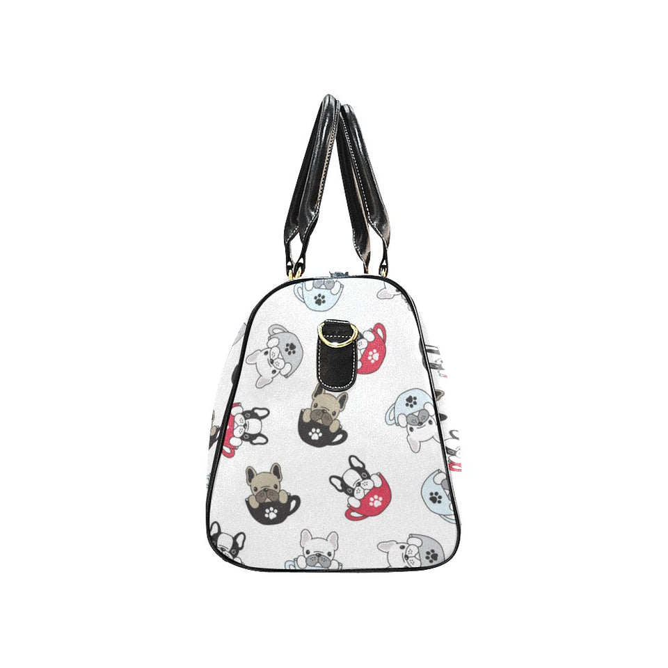 French bulldog cup paw pattern Travel Bag