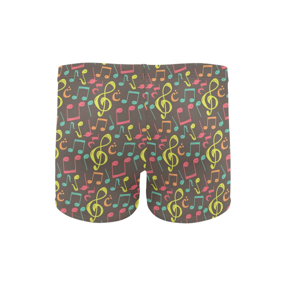 Music Notes Pattern Print Design 05 Men's Swimming Trunks