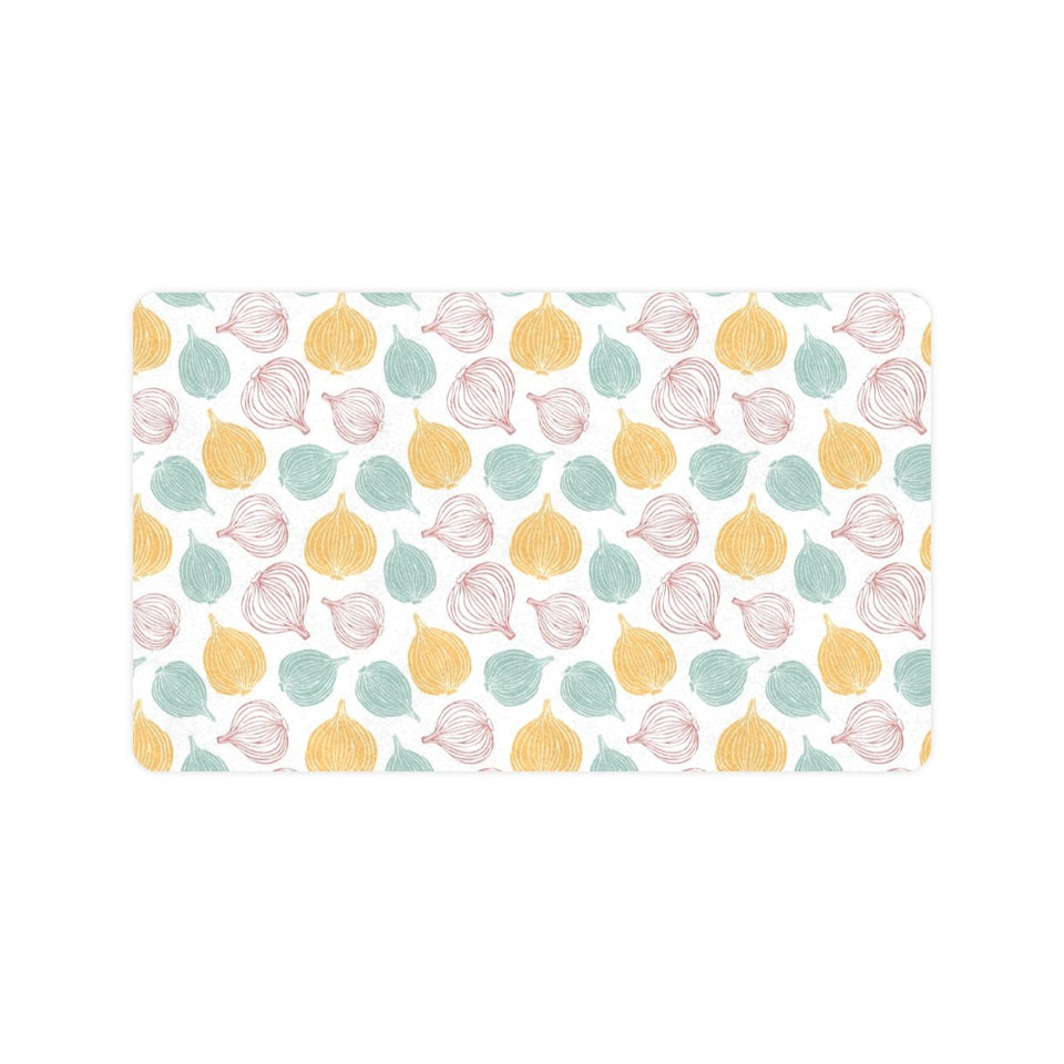 colorful onions white background Doormat