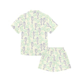 Seahorse shell pattern Kids' Boys' Girls' V-Neck Short Pajama Set